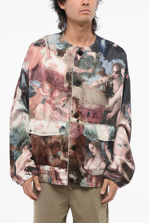 Lightweight Printed Satin Jacket