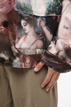Lightweight Printed Satin Jacket