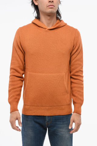 Pullover aus Schurwolle mit Kapuze