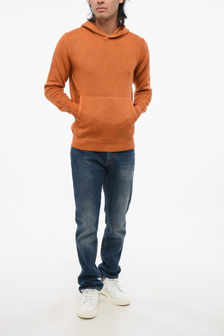 Pullover aus Schurwolle mit Kapuze