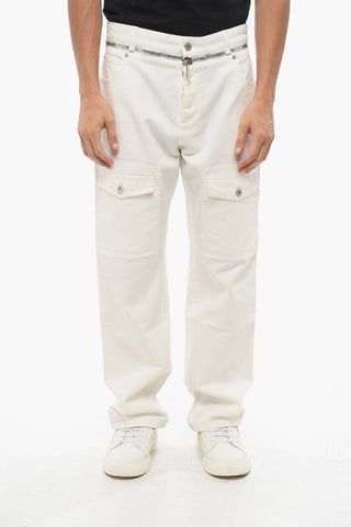 Straight-Fit Cargo Jeans with 22cm Zip Detail