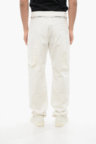 Straight-Fit Cargo Jeans with 22cm Zip Detail