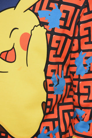 POKEMON Brushed Cotton Crew-neck sweatshirt with Pikachu Print