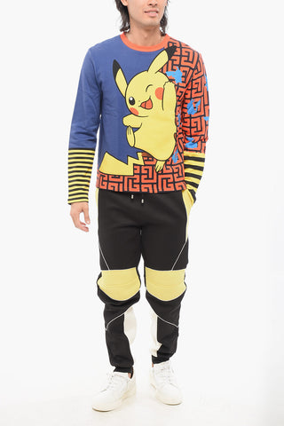 POKEMON Brushed Cotton Crew-neck sweatshirt with Pikachu Print