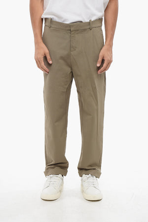 Straight-Fit Trousers with Cuffed Hem