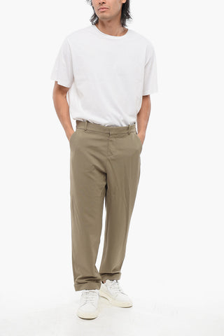 Straight-Fit Trousers with Cuffed Hem
