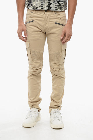 Pantaloni Cargo Tapered Leg in Cotone Stretch