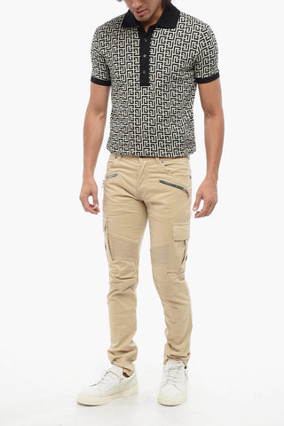 Stretch Cotton Tapered Leg Cargo Pants