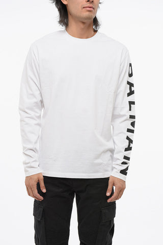 Long Sleeved Crew-neck T-Shirt with Printed Logo