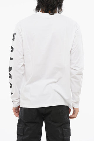 Long Sleeved Crew-neck T-Shirt with Printed Logo