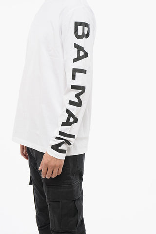 Long Sleeved Crew-neck T-Shirt with Printed Logo