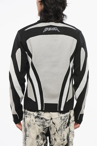 Maglia Bicolore a Collo Alto