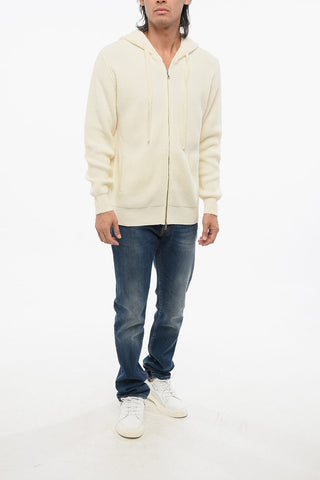 Merino Wool Full-Zip Sweater with Hood