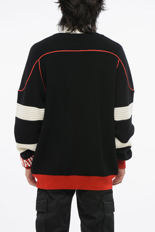 Cardigan aus Schurwolle mit kontrastierenden Details