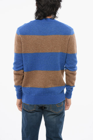 Rundhals-Pullover RUGBY aus Alpaka-Mix mit Awning-Motiv