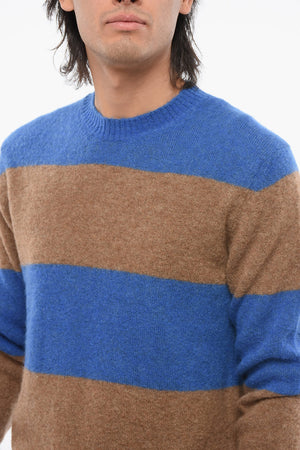 Rundhals-Pullover RUGBY aus Alpaka-Mix mit Awning-Motiv