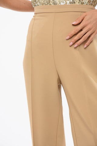 Pantaloni Palazzo con Pince Frontale