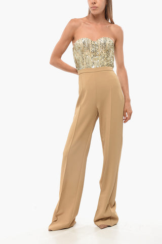 Pantaloni Palazzo con Pince Frontale