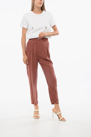 Pantaloni Morbidi con Pince