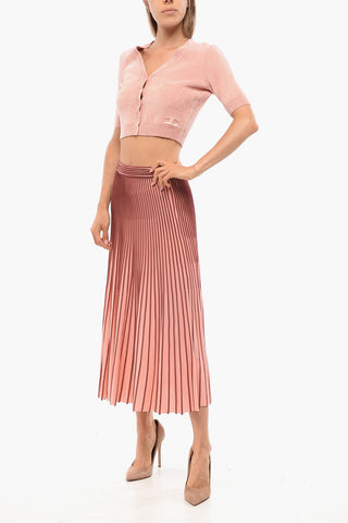 Gonna Midi in Maglia Plissè