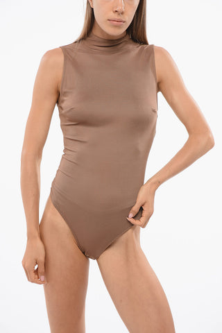 Stretch Fabric Bare Back Bodysuit
