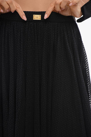 Flared Tulle Jacquard Skirt