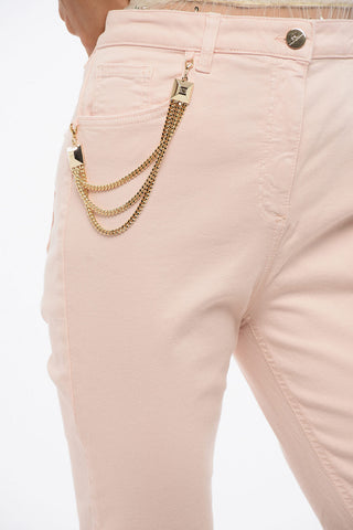 Five-Pocket Pants with Chain Detail