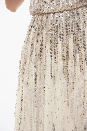 RED CARPET Sequin Tulle Maxi Dress