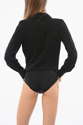 Blusa a Portafoglio con Design Body