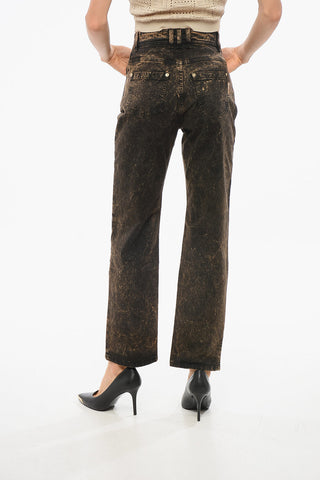 Straight Fit Acid Wash Jeans 18cm