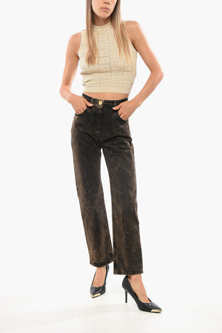 Straight Fit Acid Wash Jeans 18cm