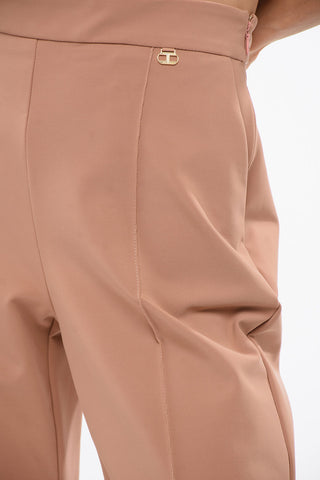 Tapered Fit Trousers with Pleats