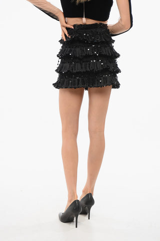 Ruffled Miniskirt with Sequins