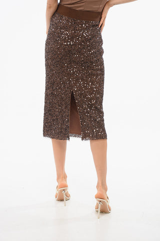 Sequin Longuette with Back Slit