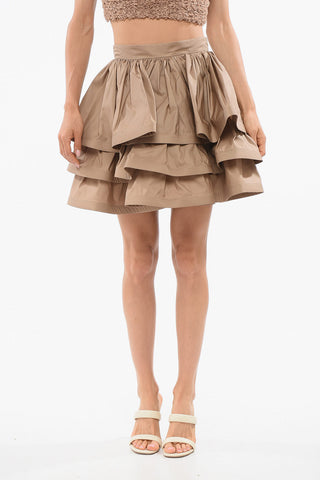 Minigonna a Balze con Zip Posteriore