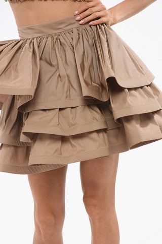Minigonna a Balze con Zip Posteriore