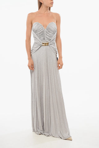 RED CARPET Maxidress in Lurex con Inserti in Mesh