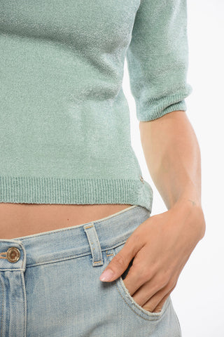 Crew Neck Sweater with 3/4 Sleeves