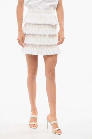 Ruffled Mini Skirt with Sequins