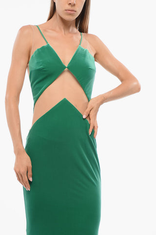RED CARPET Maxidress in Velour con Inserti in Mesh
