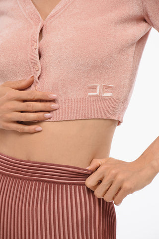 Short-sleeved Cropped Fit Cardigan