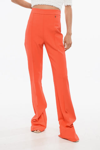 Bootcut Pants with Front Pleat