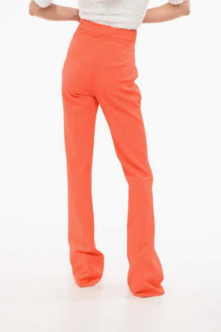 Bootcut Pants with Front Pleat