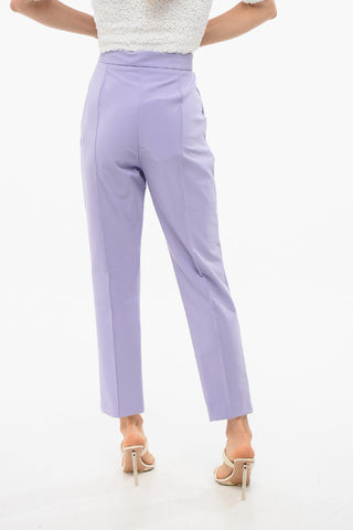 Single-pleated Pants with Side Zip