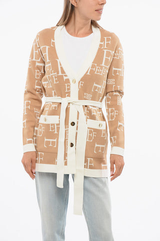 Cardigan Monogram con Cintura