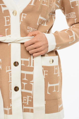 Cardigan Monogram con Cintura