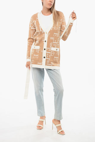 Cardigan Monogram con Cintura