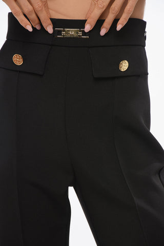 Front Pleated Pants with 4 Pockets