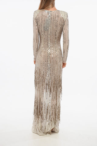 Straight-Fit Maxikleid mit Pailletten