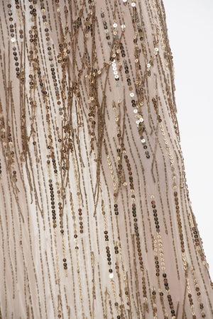 Straight-Fit Sequin Maxi Dress